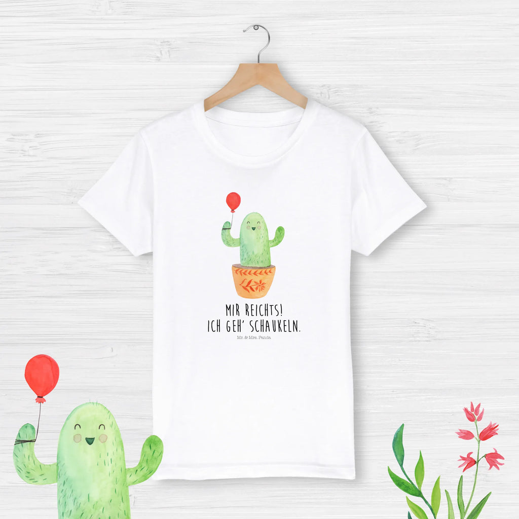 Organic Kinder T-Shirt Kaktus Luftballon Kinder T-Shirt, Kinder T-Shirt Mädchen, Kinder T-Shirt Jungen, Kaktus, Kakteen, Luftballon, Neustart, Freude, Büro, Stress, Büroalltag, Freundin, Freund, Ausbildung, Prüfung