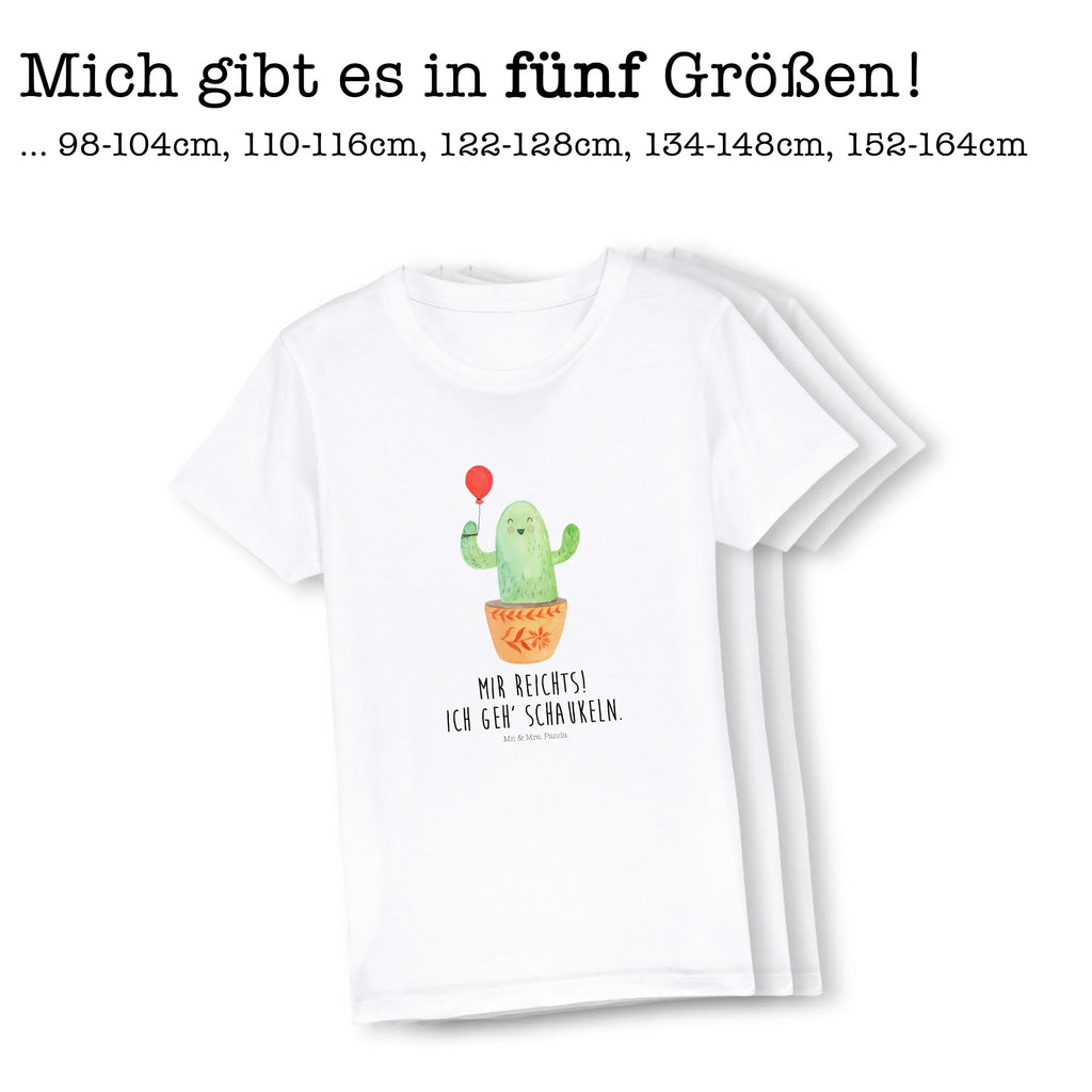 Organic Kinder T-Shirt Kaktus Luftballon Kinder T-Shirt, Kinder T-Shirt Mädchen, Kinder T-Shirt Jungen, Kaktus, Kakteen, Luftballon, Neustart, Freude, Büro, Stress, Büroalltag, Freundin, Freund, Ausbildung, Prüfung