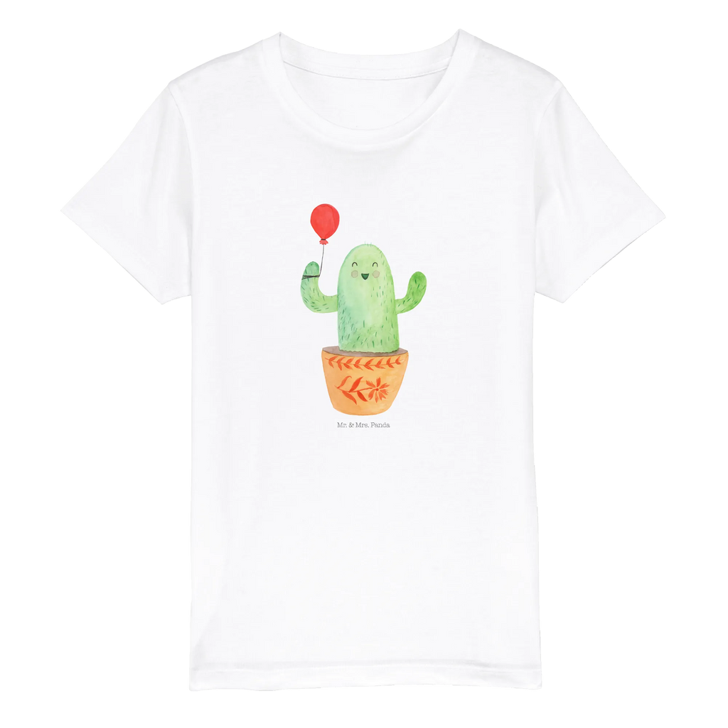 Organic Kinder T-Shirt Kaktus Luftballon Kinder T-Shirt, Kinder T-Shirt Mädchen, Kinder T-Shirt Jungen, Kaktus, Kakteen, Luftballon, Neustart, Freude, Büro, Stress, Büroalltag, Freundin, Freund, Ausbildung, Prüfung