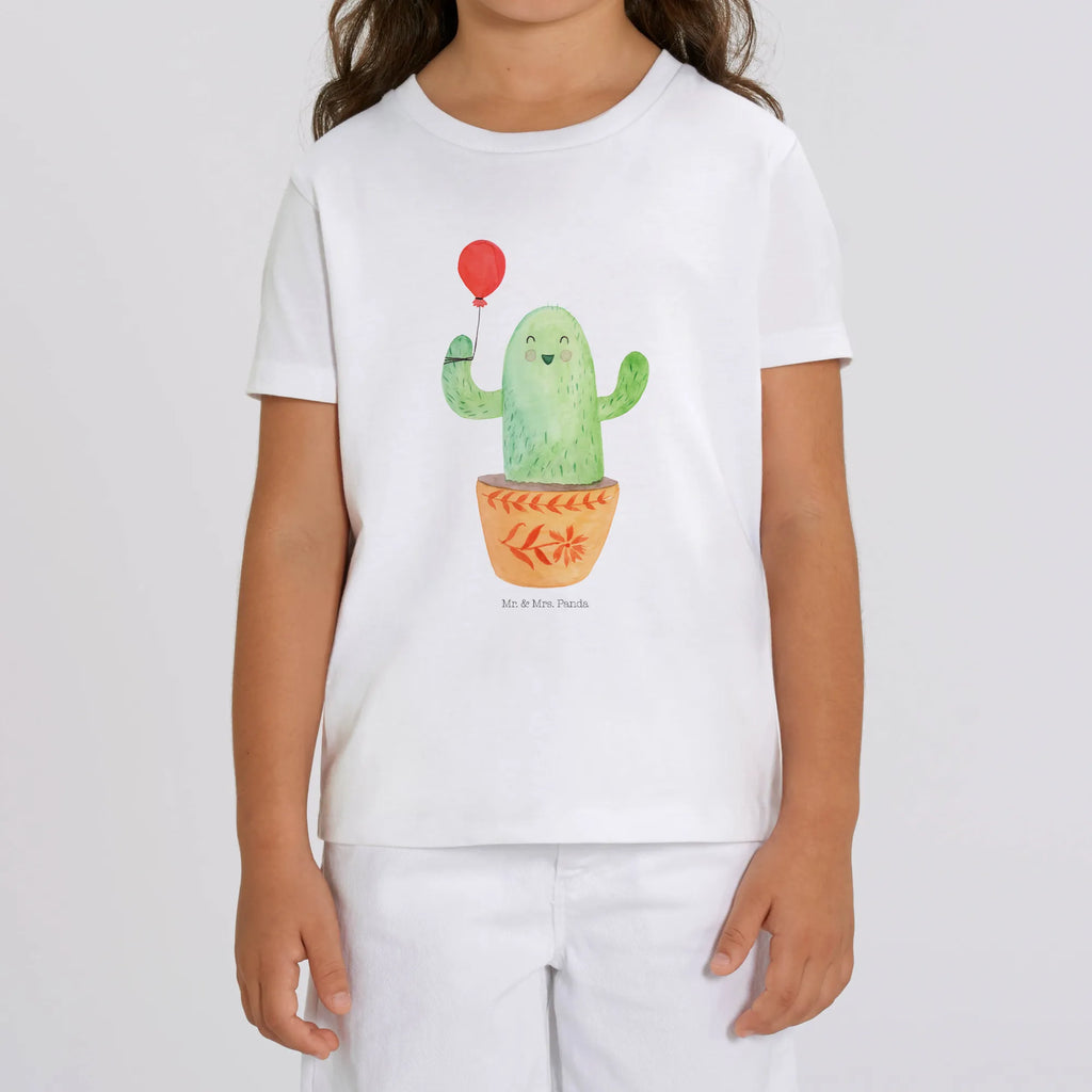 Organic Kinder T-Shirt Kaktus Luftballon Kinder T-Shirt, Kinder T-Shirt Mädchen, Kinder T-Shirt Jungen, Kaktus, Kakteen, Luftballon, Neustart, Freude, Büro, Stress, Büroalltag, Freundin, Freund, Ausbildung, Prüfung