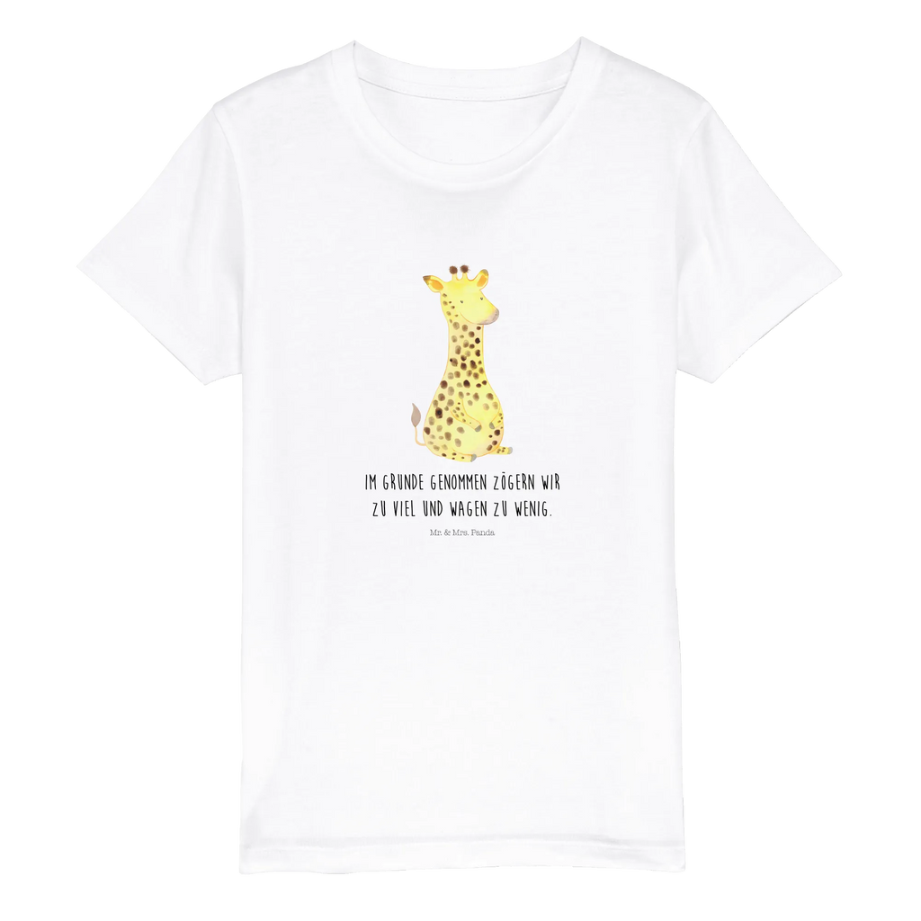 Organic Kinder T-Shirt Giraffe Zufrieden Kinder T-Shirt, Kinder T-Shirt Mädchen, Kinder T-Shirt Jungen, Afrika, Wildtiere, Giraffe, Zufrieden, Glück, Abenteuer