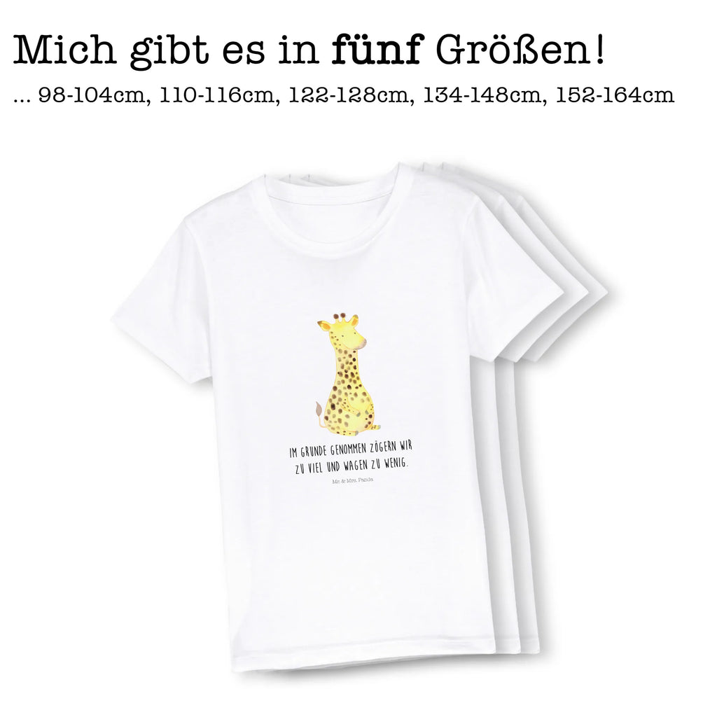 Organic Kinder T-Shirt Giraffe Zufrieden Kinder T-Shirt, Kinder T-Shirt Mädchen, Kinder T-Shirt Jungen, Afrika, Wildtiere, Giraffe, Zufrieden, Glück, Abenteuer