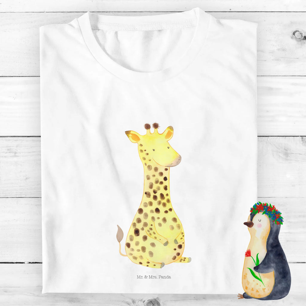 Organic Kinder T-Shirt Giraffe Zufrieden Kinder T-Shirt, Kinder T-Shirt Mädchen, Kinder T-Shirt Jungen, Afrika, Wildtiere, Giraffe, Zufrieden, Glück, Abenteuer