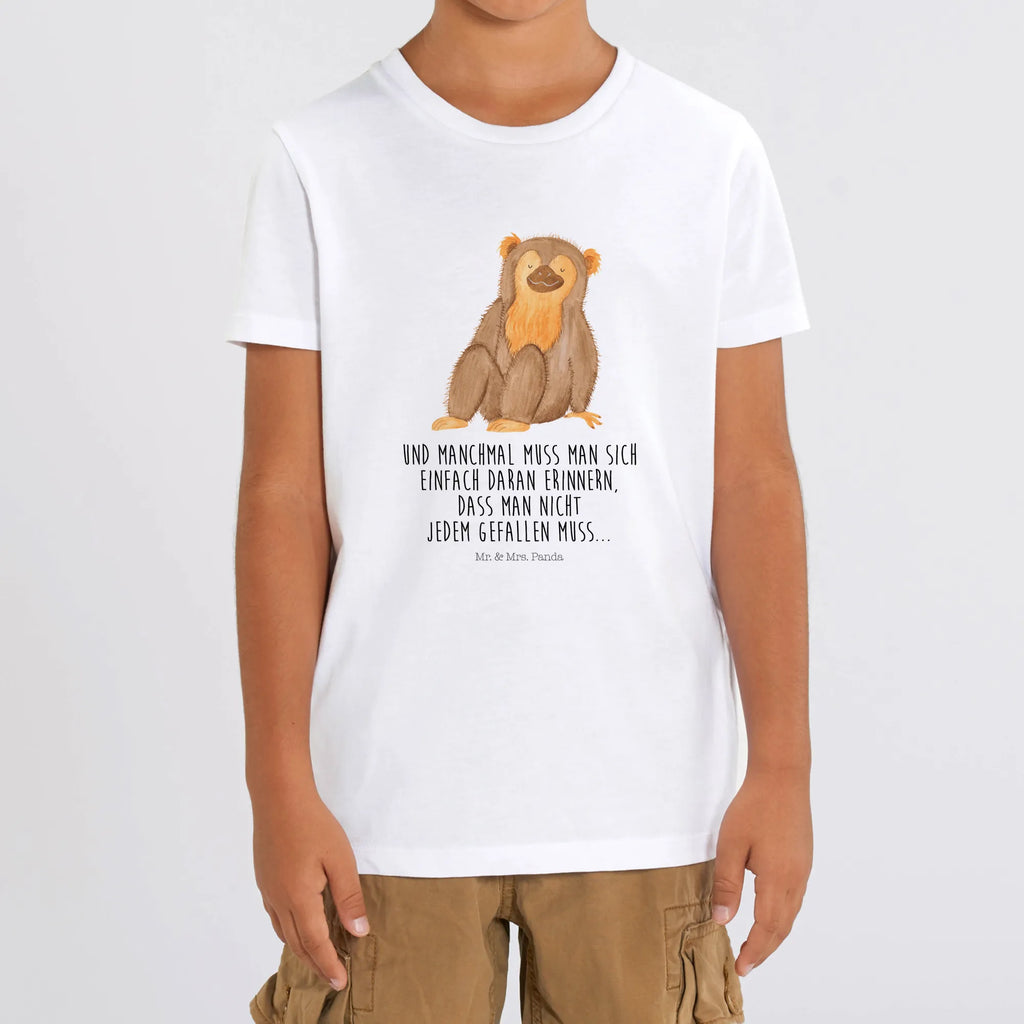 Organic Kinder T-Shirt Affe Kinder T-Shirt, Kinder T-Shirt Mädchen, Kinder T-Shirt Jungen, Afrika, Wildtiere, Affe, Äffchen, Affen, Selbstliebe, Respekt, Motivation, Selbstachtung, Liebe, Selbstbewusstsein, Selfcare