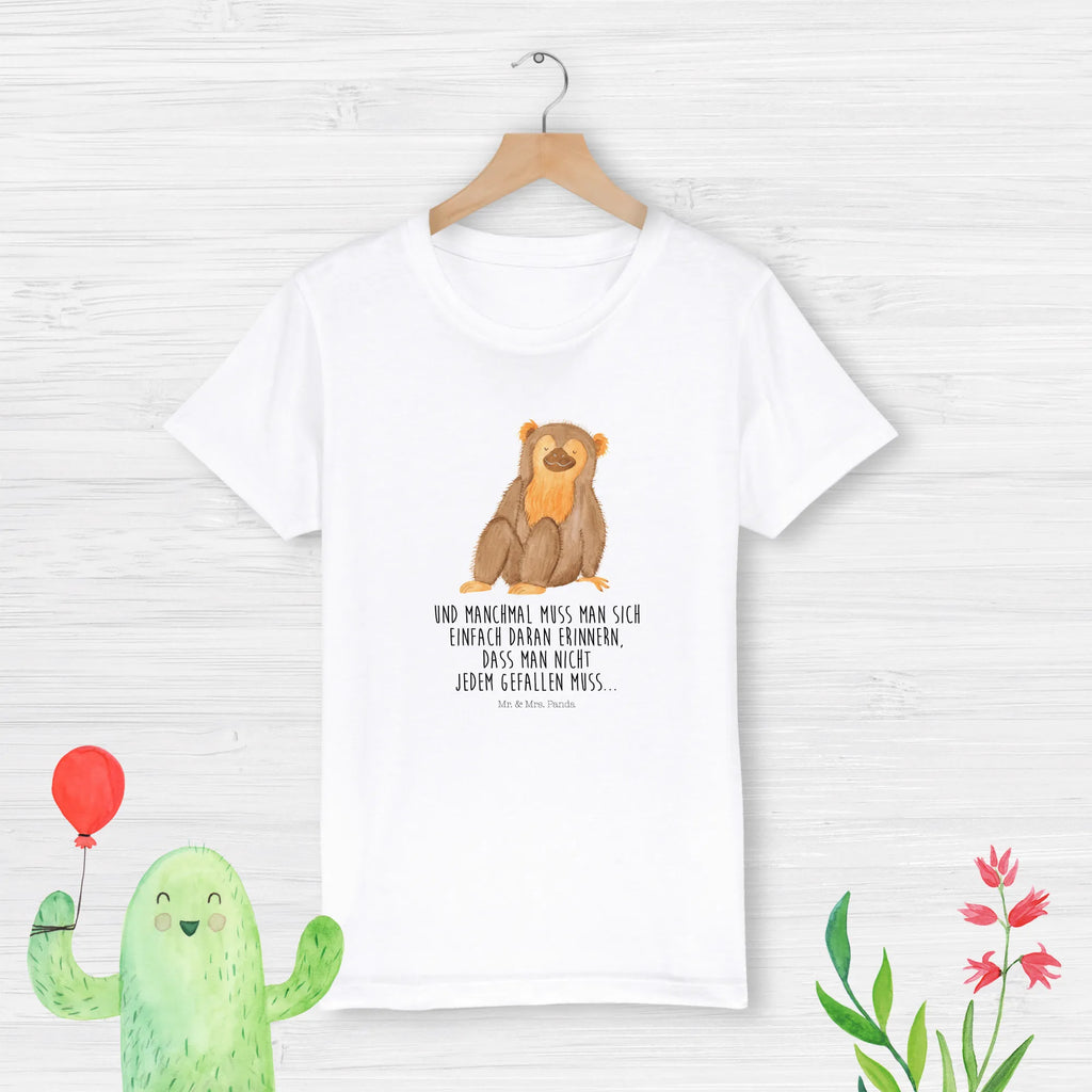 Organic Kinder T-Shirt Affe Kinder T-Shirt, Kinder T-Shirt Mädchen, Kinder T-Shirt Jungen, Afrika, Wildtiere, Affe, Äffchen, Affen, Selbstliebe, Respekt, Motivation, Selbstachtung, Liebe, Selbstbewusstsein, Selfcare