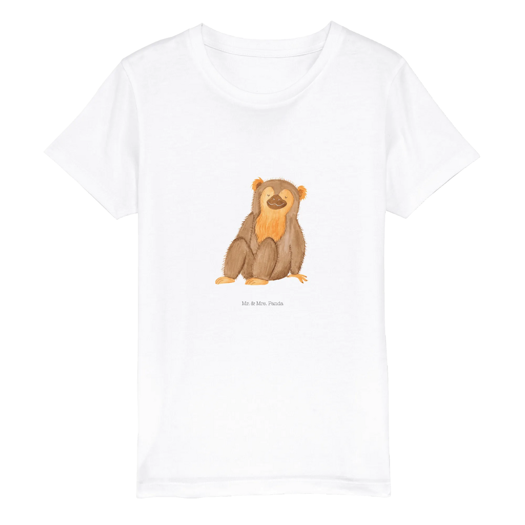 Organic Kinder T-Shirt Affe Kinder T-Shirt, Kinder T-Shirt Mädchen, Kinder T-Shirt Jungen, Afrika, Wildtiere, Affe, Äffchen, Affen, Selbstliebe, Respekt, Motivation, Selbstachtung, Liebe, Selbstbewusstsein, Selfcare