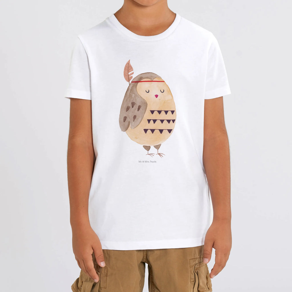 Organic Kinder T-Shirt Eule Federschmuck Kinder T-Shirt, Kinder T-Shirt Mädchen, Kinder T-Shirt Jungen, Eule, Eule Deko, Owl, Das Leben ist ein Abenteuer, Reisespruch, Federschmuck, Dekoration