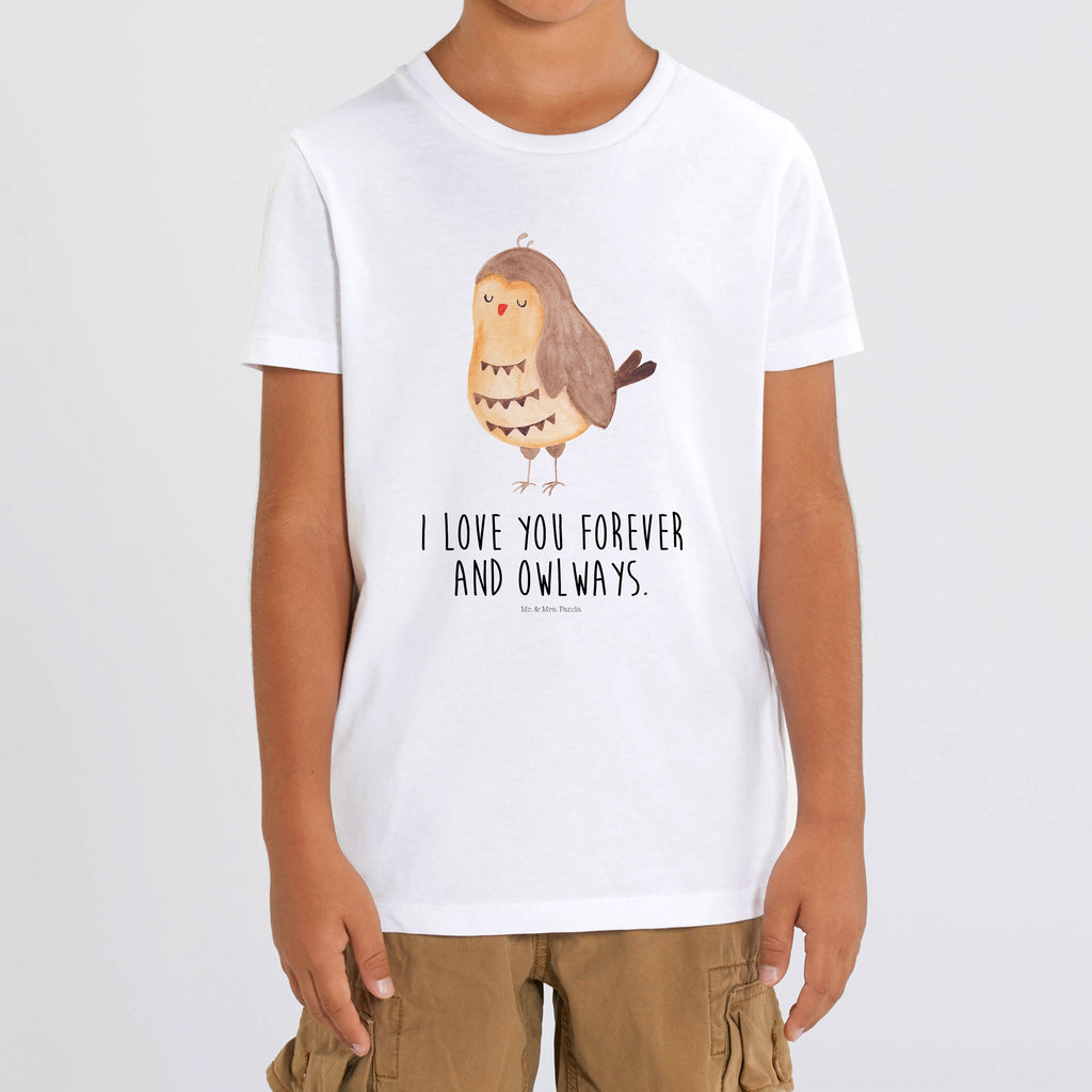 Organic Kinder T-Shirt Eule Zufrieden Kinder T-Shirt, Kinder T-Shirt Mädchen, Kinder T-Shirt Jungen, Eule, Eule Spruch, Eule deko, Owl, Liebe Spruch, Romantisch, Wortspiel lustig, Spruch schön, Geschenk Hochzeitstag