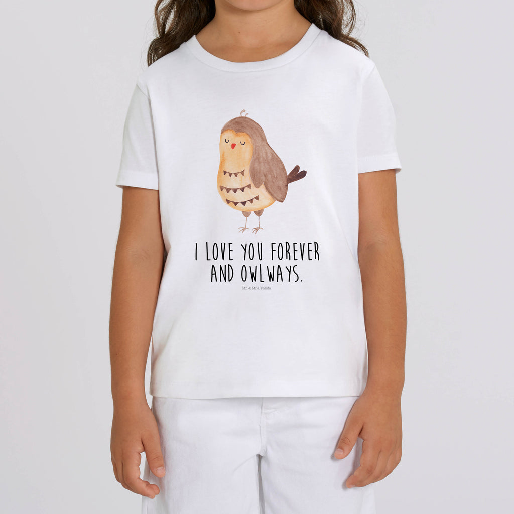 Organic Kinder T-Shirt Eule Zufrieden Kinder T-Shirt, Kinder T-Shirt Mädchen, Kinder T-Shirt Jungen, Eule, Eule Spruch, Eule deko, Owl, Liebe Spruch, Romantisch, Wortspiel lustig, Spruch schön, Geschenk Hochzeitstag