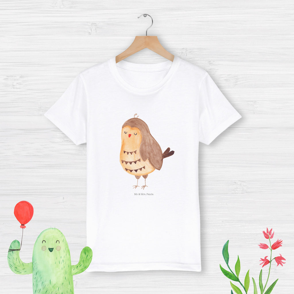 Organic Kinder T-Shirt Eule Zufrieden Kinder T-Shirt, Kinder T-Shirt Mädchen, Kinder T-Shirt Jungen, Eule, Eule Spruch, Eule deko, Owl, Liebe Spruch, Romantisch, Wortspiel lustig, Spruch schön, Geschenk Hochzeitstag