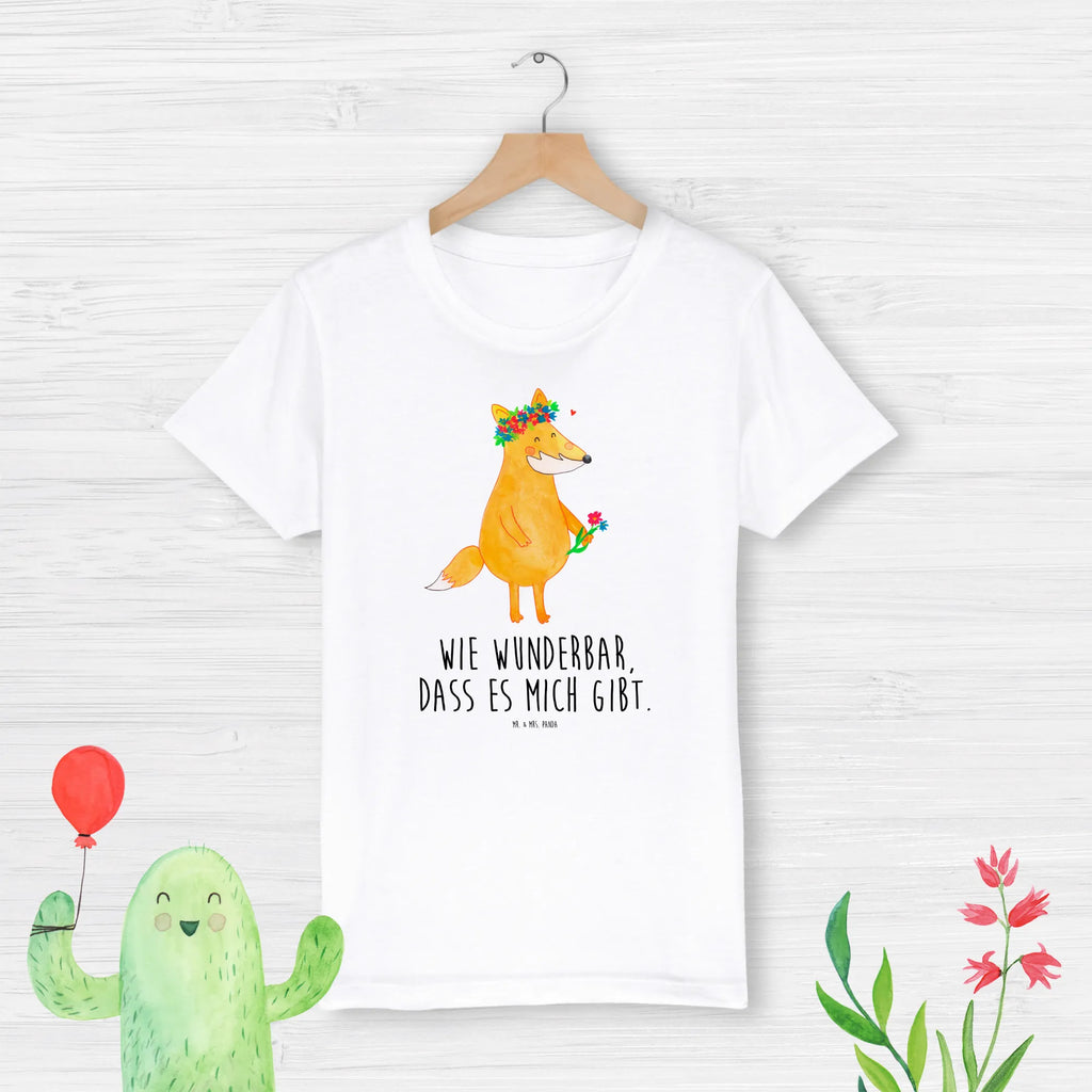 Organic Kinder T-Shirt Fuchs Blumen Kinder T-Shirt, Kinder T-Shirt Mädchen, Kinder T-Shirt Jungen, Fuchs, Füchse, Fox, Liebe, Freundin, Fuchsmädchen, Blumenmädchen, Freundinnen, Liebesbeweis, Blume, Blumen, Motivation, Freude, ich, mich, Selbstliebe