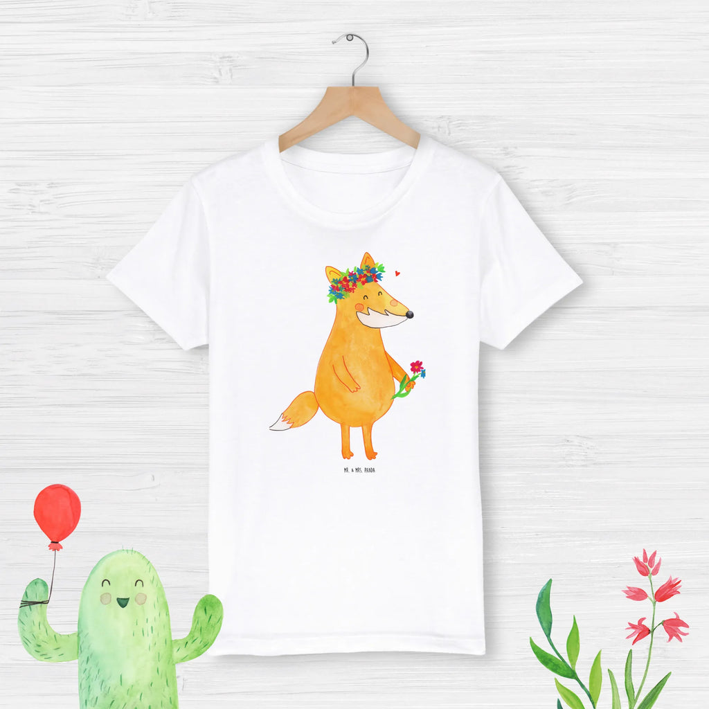 Organic Kinder T-Shirt Fuchs Blumen Kinder T-Shirt, Kinder T-Shirt Mädchen, Kinder T-Shirt Jungen, Fuchs, Füchse, Fox, Liebe, Freundin, Fuchsmädchen, Blumenmädchen, Freundinnen, Liebesbeweis, Blume, Blumen, Motivation, Freude, ich, mich, Selbstliebe