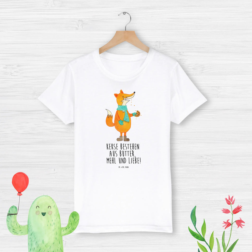 Organic Kinder T-Shirt Fuchs Keks Kinder T-Shirt, Kinder T-Shirt Mädchen, Kinder T-Shirt Jungen, Fuchs, Füchse, Backen Spruch, Kekse, Winter, Weihnachtszeit, Plätzchen, Liebe, Küche Deko