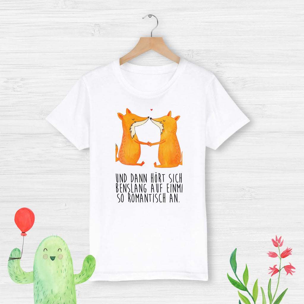 Organic Kinder T-Shirt Füchse Liebe Kinder T-Shirt, Kinder T-Shirt Mädchen, Kinder T-Shirt Jungen, Fuchs, Füchse, Fox, Liebe, Liebespaar, Paar, Partner, Freundin, Freund, Ehe, Verlobte, Ehemann, Ehefrau, Liebesbeweis