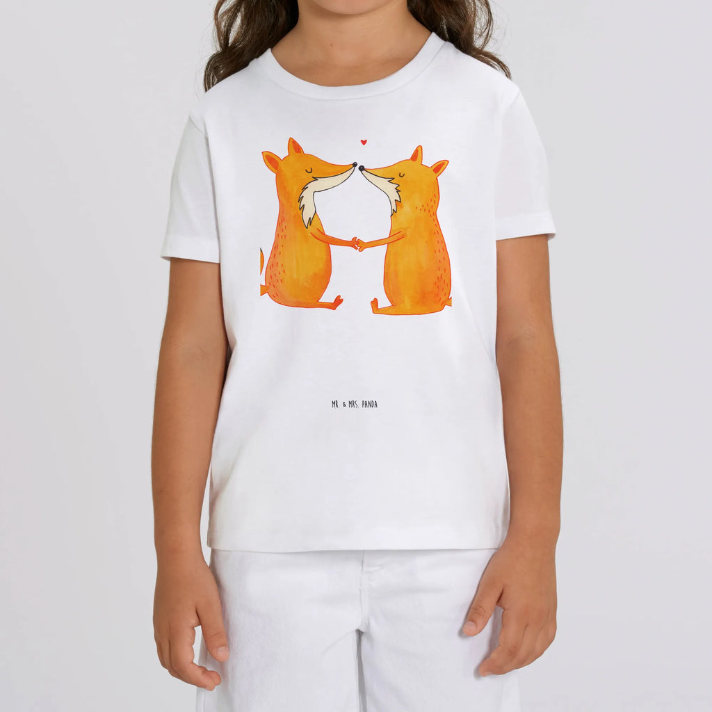 Organic Kinder T-Shirt Füchse Liebe Kinder T-Shirt, Kinder T-Shirt Mädchen, Kinder T-Shirt Jungen, Fuchs, Füchse, Fox, Liebe, Liebespaar, Paar, Partner, Freundin, Freund, Ehe, Verlobte, Ehemann, Ehefrau, Liebesbeweis