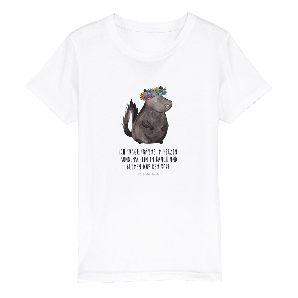 Organic Kinder T-Shirt Stinktier Mädchen Kinder T-Shirt, Kinder T-Shirt Mädchen, Kinder T-Shirt Jungen, Stinktier, Skunk, Wildtier, Raubtier, Stinker, Stinki, Yoga, Namaste