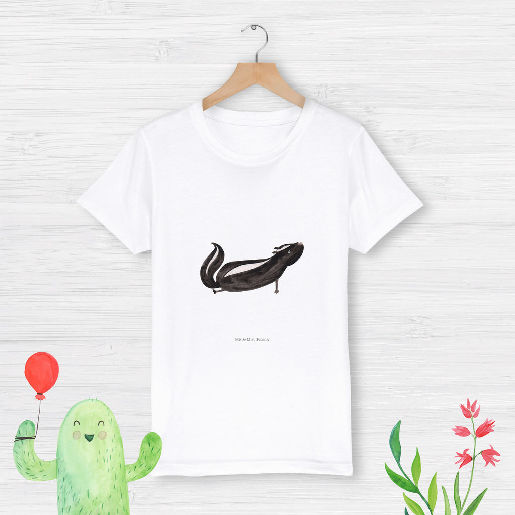 Organic Kinder T-Shirt Stinktier Yoga Kinder T-Shirt, Kinder T-Shirt Mädchen, Kinder T-Shirt Jungen, Stinktier, Skunk, Wildtier, Raubtier, Stinker, Stinki, Yoga, Namaste, Lebe, Liebe, Lache