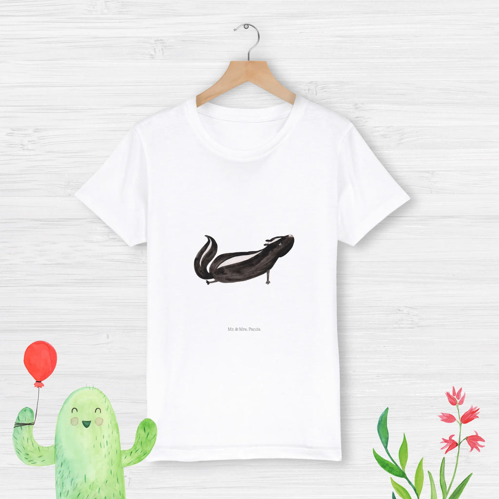 Organic Kinder T-Shirt Stinktier Yoga Kinder T-Shirt, Kinder T-Shirt Mädchen, Kinder T-Shirt Jungen, Stinktier, Skunk, Wildtier, Raubtier, Stinker, Stinki, Yoga, Namaste, Lebe, Liebe, Lache