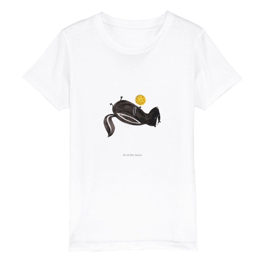 Organic Kinder T-Shirt Stinktier Ball Kinder T-Shirt, Kinder T-Shirt Mädchen, Kinder T-Shirt Jungen, Stinktier, Skunk, Wildtier, Raubtier, Stinker, Stinki, verspielt, Weisheit