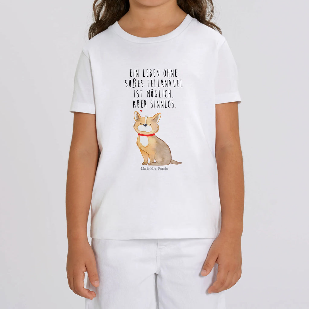 Organic Kinder T-Shirt Hundeglück Kinder T-Shirt, Kinder T-Shirt Mädchen, Kinder T-Shirt Jungen, Hund, Hundemotiv, Haustier, Hunderasse, Tierliebhaber, Hundebesitzer, Sprüche, Corgie, Hundeliebe, Spruch, Hundemama, Liebe