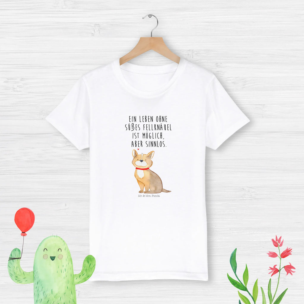 Organic Kinder T-Shirt Hundeglück Kinder T-Shirt, Kinder T-Shirt Mädchen, Kinder T-Shirt Jungen, Hund, Hundemotiv, Haustier, Hunderasse, Tierliebhaber, Hundebesitzer, Sprüche, Corgie, Hundeliebe, Spruch, Hundemama, Liebe