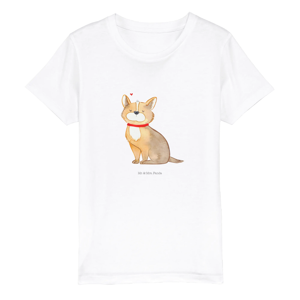 Organic Kinder T-Shirt Hundeglück Kinder T-Shirt, Kinder T-Shirt Mädchen, Kinder T-Shirt Jungen, Hund, Hundemotiv, Haustier, Hunderasse, Tierliebhaber, Hundebesitzer, Sprüche, Corgie, Hundeliebe, Spruch, Hundemama, Liebe