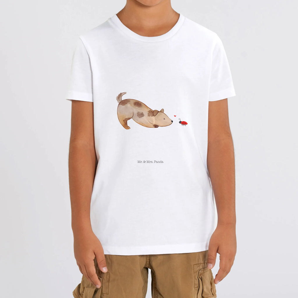 Organic Kinder T-Shirt Hund Marienkäfer Kinder T-Shirt, Kinder T-Shirt Mädchen, Kinder T-Shirt Jungen, Hund, Hundemotiv, Haustier, Hunderasse, Tierliebhaber, Hundebesitzer, Sprüche, Hunde, Hundespruch, Marienkäfer, Mischling, Mischlinghund