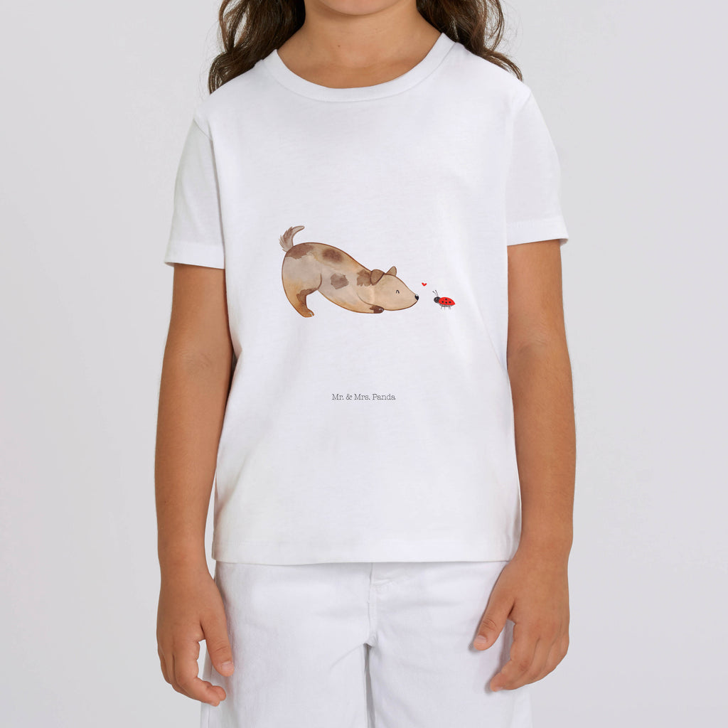 Organic Kinder T-Shirt Hund Marienkäfer Kinder T-Shirt, Kinder T-Shirt Mädchen, Kinder T-Shirt Jungen, Hund, Hundemotiv, Haustier, Hunderasse, Tierliebhaber, Hundebesitzer, Sprüche, Hunde, Hundespruch, Marienkäfer, Mischling, Mischlinghund