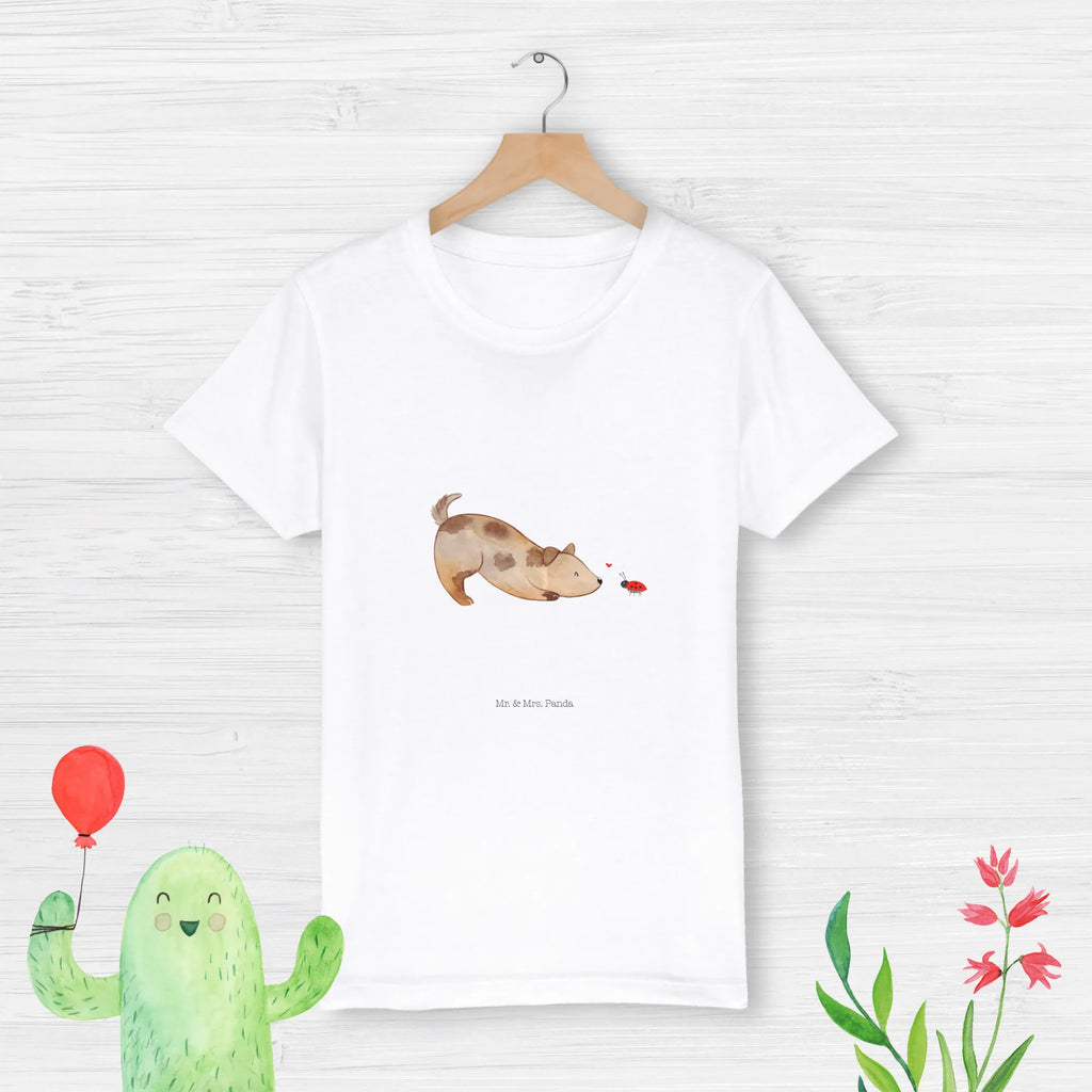 Organic Kinder T-Shirt Hund Marienkäfer Kinder T-Shirt, Kinder T-Shirt Mädchen, Kinder T-Shirt Jungen, Hund, Hundemotiv, Haustier, Hunderasse, Tierliebhaber, Hundebesitzer, Sprüche, Hunde, Hundespruch, Marienkäfer, Mischling, Mischlinghund