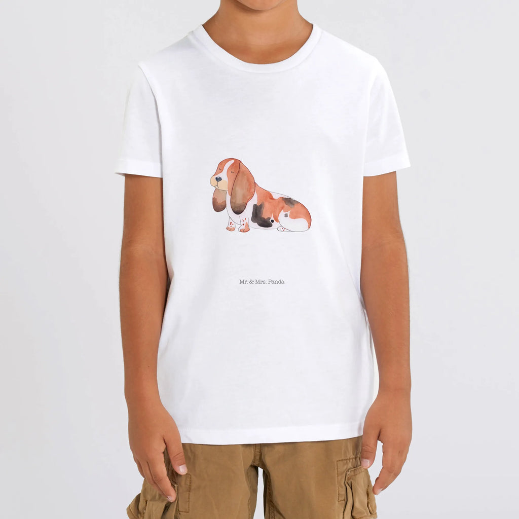 Organic Kinder T-Shirt Hund Basset Hound Kinder T-Shirt, Kinder T-Shirt Mädchen, Kinder T-Shirt Jungen, Hund, Hundemotiv, Haustier, Hunderasse, Tierliebhaber, Hundebesitzer, Sprüche, Basset Hound, Basset, Hundeliebe, kinderlos