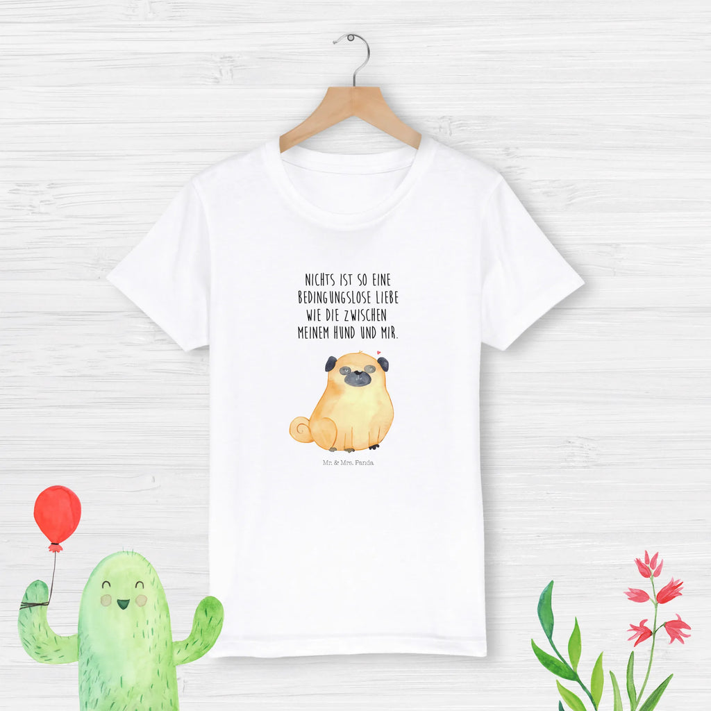 Organic Kinder T-Shirt Mops Kinder T-Shirt, Kinder T-Shirt Mädchen, Kinder T-Shirt Jungen, Hund, Hundemotiv, Haustier, Hunderasse, Tierliebhaber, Hundebesitzer, Sprüche, Mops, Liebe, Hundeliebe