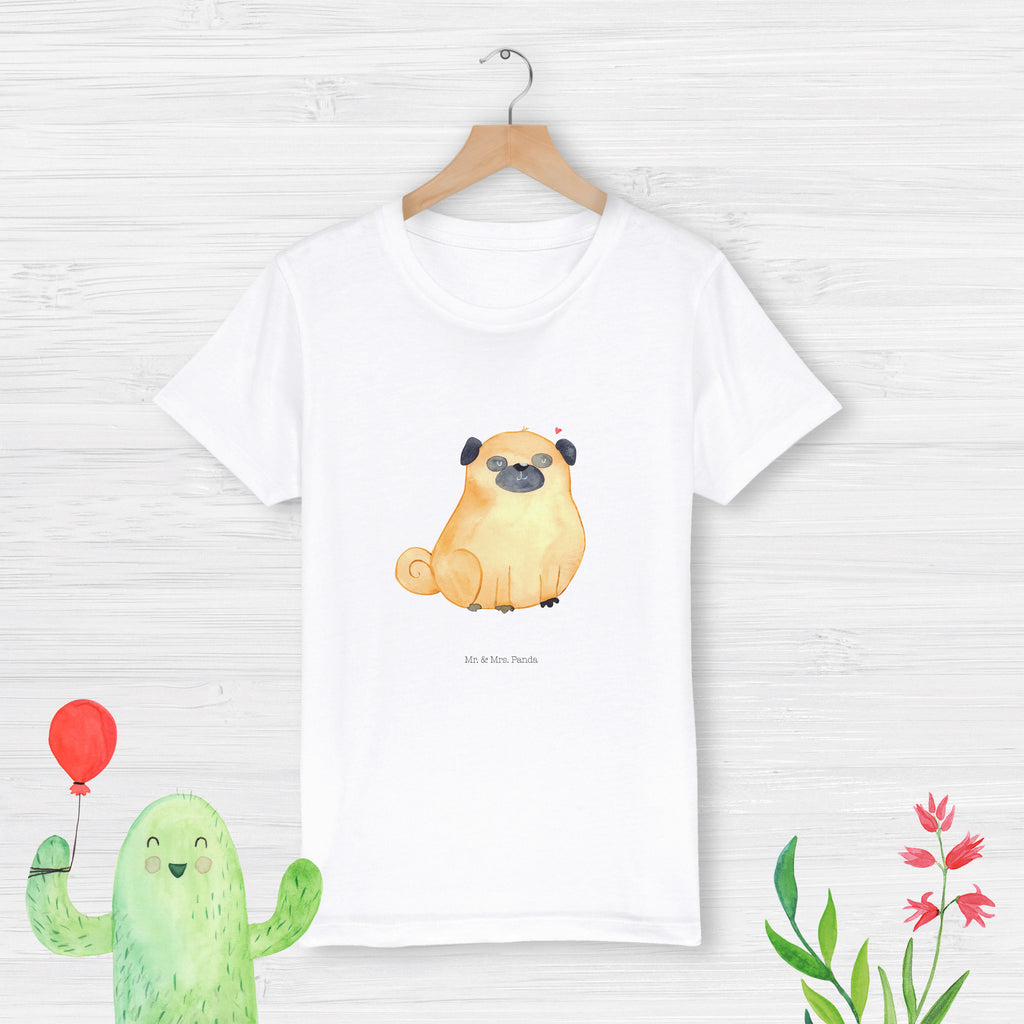 Organic Kinder T-Shirt Mops Kinder T-Shirt, Kinder T-Shirt Mädchen, Kinder T-Shirt Jungen, Hund, Hundemotiv, Haustier, Hunderasse, Tierliebhaber, Hundebesitzer, Sprüche, Mops, Liebe, Hundeliebe