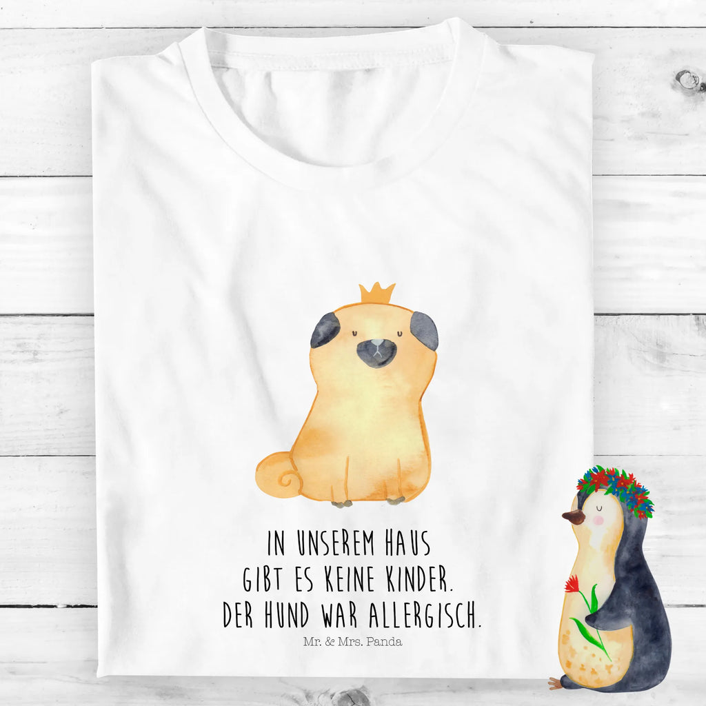 Organic Kinder T-Shirt Mops Krone Kinder T-Shirt, Kinder T-Shirt Mädchen, Kinder T-Shirt Jungen, Hund, Hundemotiv, Haustier, Hunderasse, Tierliebhaber, Hundebesitzer, Sprüche, Mops, allergisch, kinderlos, Hausregel, Hundebesitzer. Spruch, lustig