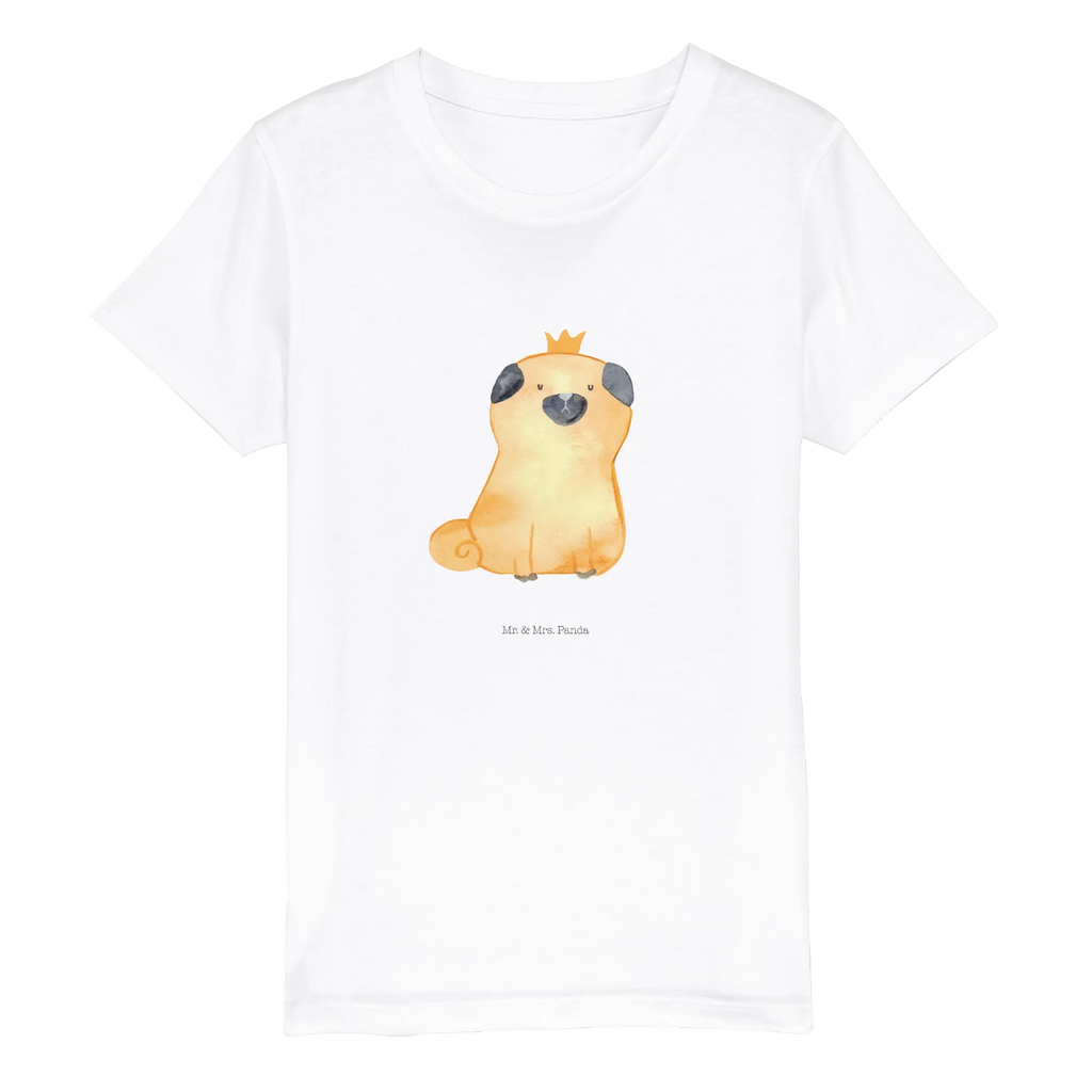 Organic Kinder T-Shirt Mops Krone Kinder T-Shirt, Kinder T-Shirt Mädchen, Kinder T-Shirt Jungen, Hund, Hundemotiv, Haustier, Hunderasse, Tierliebhaber, Hundebesitzer, Sprüche, Mops, allergisch, kinderlos, Hausregel, Hundebesitzer. Spruch, lustig