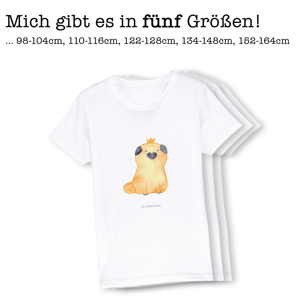 Organic Kinder T-Shirt Mops Krone Kinder T-Shirt, Kinder T-Shirt Mädchen, Kinder T-Shirt Jungen, Hund, Hundemotiv, Haustier, Hunderasse, Tierliebhaber, Hundebesitzer, Sprüche, Mops, allergisch, kinderlos, Hausregel, Hundebesitzer. Spruch, lustig