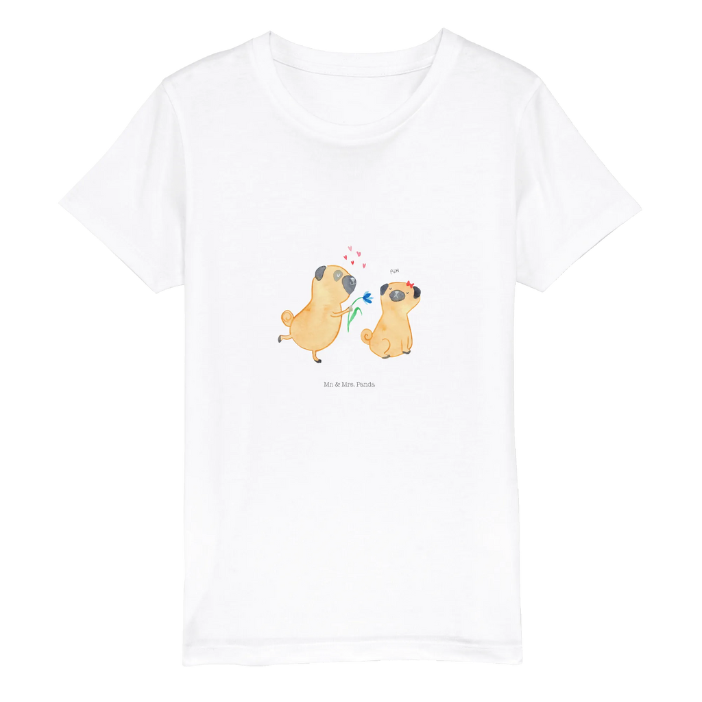 Organic Kinder T-Shirt Mops Verliebt Kinder T-Shirt, Kinder T-Shirt Mädchen, Kinder T-Shirt Jungen, Hund, Hundemotiv, Haustier, Hunderasse, Tierliebhaber, Hundebesitzer, Sprüche, Mops, Möpse, Hundeliebe, verliebt, Liebe, Liebesspruch. Verlobt, Geschenk Freund, Partner