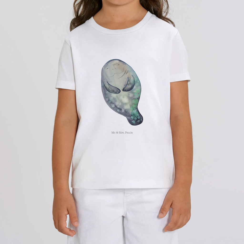 Organic Kinder T-Shirt Seekuh happy Kinder T-Shirt, Kinder T-Shirt Mädchen, Kinder T-Shirt Jungen, Meerestiere, Meer, Urlaub, Seekuh, Seekühe, Selbstliebe, Respekt, Neuanfang, Neustart, Achtsamkeit, Zufrieden, Liebeskummer, Freundin