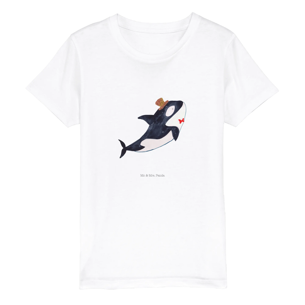 Organic Kinder T-Shirt Orca Zylinder Kinder T-Shirt, Kinder T-Shirt Mädchen, Kinder T-Shirt Jungen, Meerestiere, Meer, Urlaub, Narwal, Glitter, Konfetti, Glitzer, Geburtstag, Feier, Fete, Fest, Glückwunsch, Orca