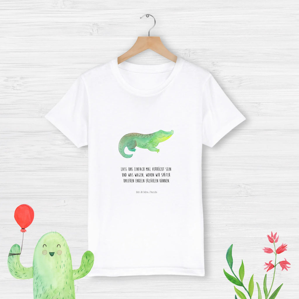 Organic Kinder T-Shirt Krokodil Kinder T-Shirt, Kinder T-Shirt Mädchen, Kinder T-Shirt Jungen, Meerestiere, Meer, Urlaub, Krokodil, Krokodile, verrückt sein, spontan sein, Abenteuerlust, Reiselust, Freundin, beste Freundin, Lieblingsmensch