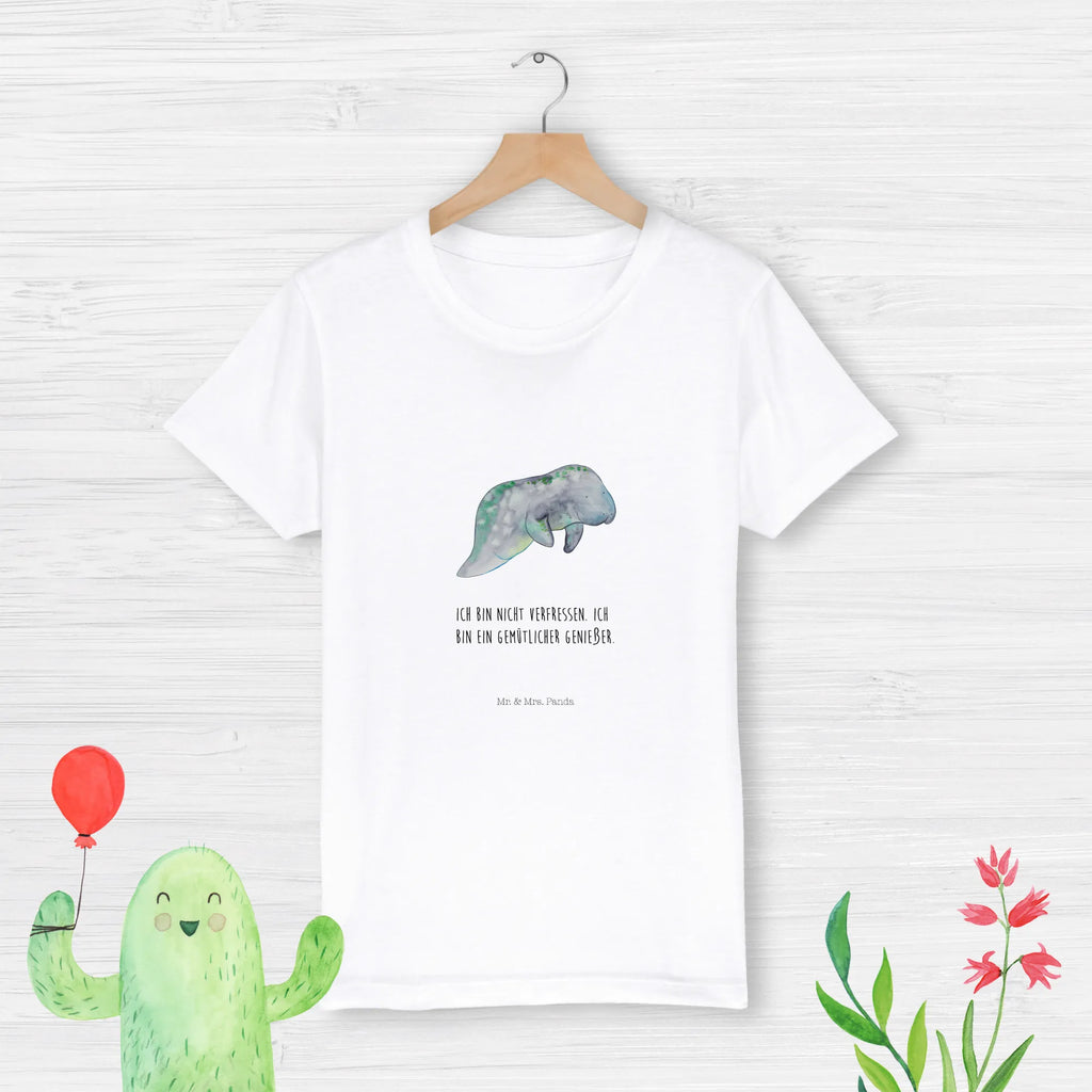 Organic Kinder T-Shirt Seekuh Chillen Kinder T-Shirt, Kinder T-Shirt Mädchen, Kinder T-Shirt Jungen, Meerestiere, Meer, Urlaub, Seekuh, Seekühe, Diät, Abnehmen, Zucker, Diätwahn, Essen, Süßigkeiten