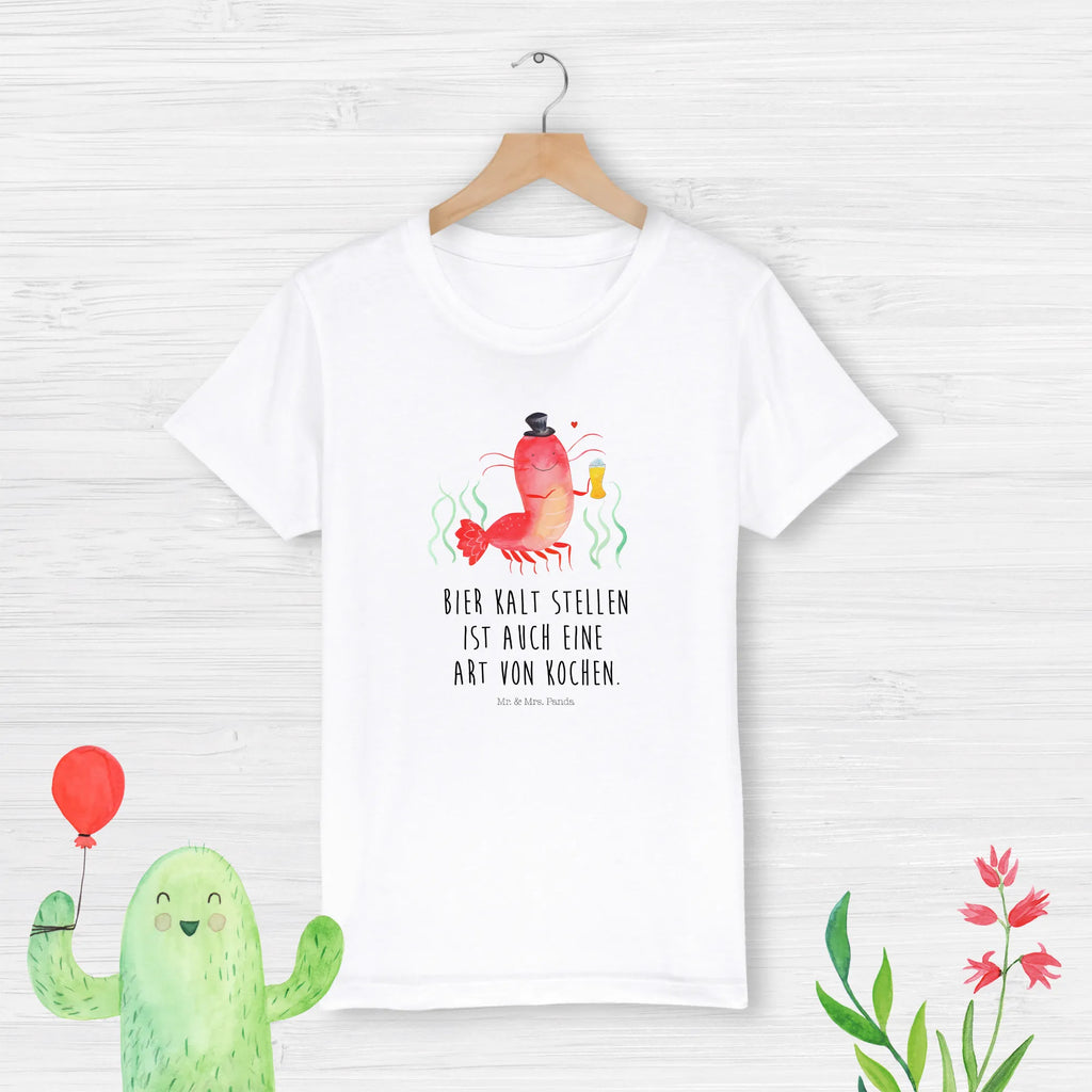 Organic Kinder T-Shirt Hummer mit Weizen Kinder T-Shirt, Kinder T-Shirt Mädchen, Kinder T-Shirt Jungen, Meerestiere, Meer, Urlaub, Garnele, Garnelen, Bier, Kochen, Männerhaushalt, Junggeselle, Junggesellin, Bierliebhaber, Kneipe, Gasthaus, Wirtschaft