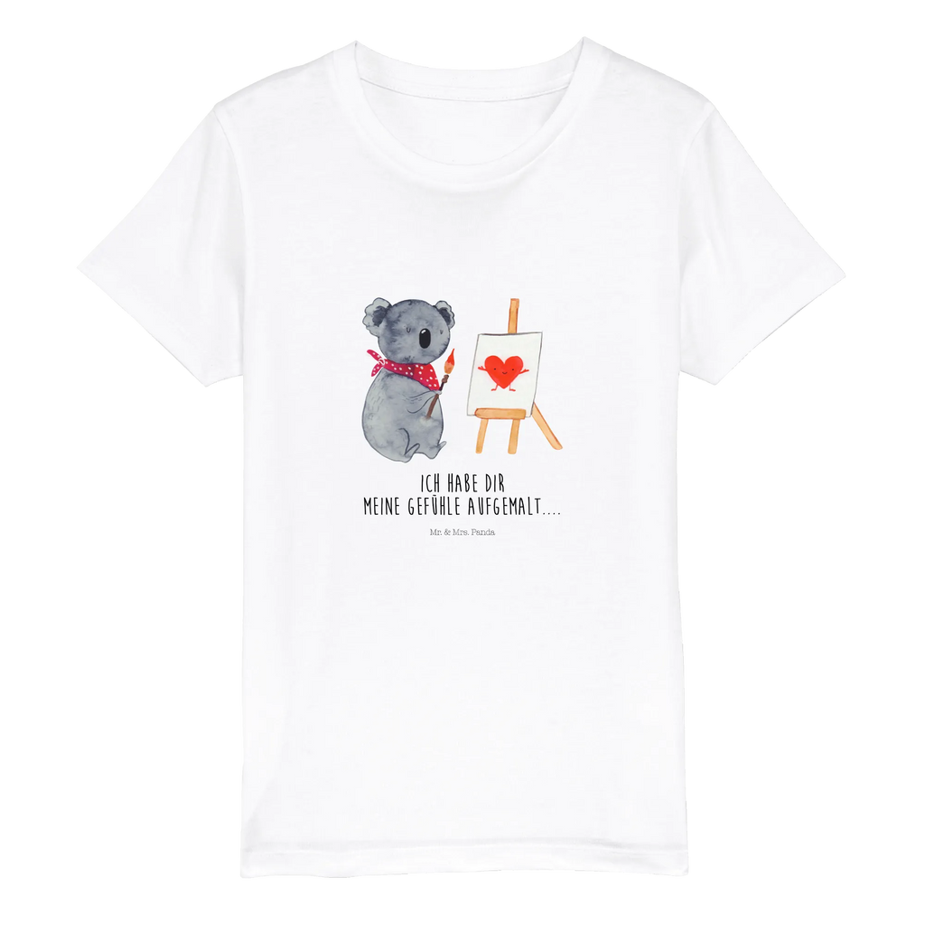 Organic Kinder T-Shirt Koala Künstler Kinder T-Shirt, Kinder T-Shirt Mädchen, Kinder T-Shirt Jungen, Koala, Koalabär, Liebe, Liebensbeweis, Liebesgeschenk, Gefühle, Künstler, zeichnen