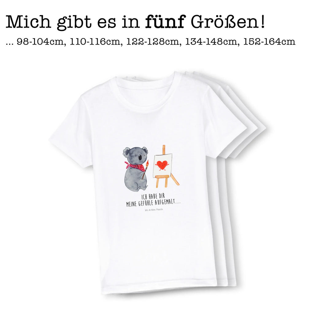 Organic Kinder T-Shirt Koala Künstler Kinder T-Shirt, Kinder T-Shirt Mädchen, Kinder T-Shirt Jungen, Koala, Koalabär, Liebe, Liebensbeweis, Liebesgeschenk, Gefühle, Künstler, zeichnen