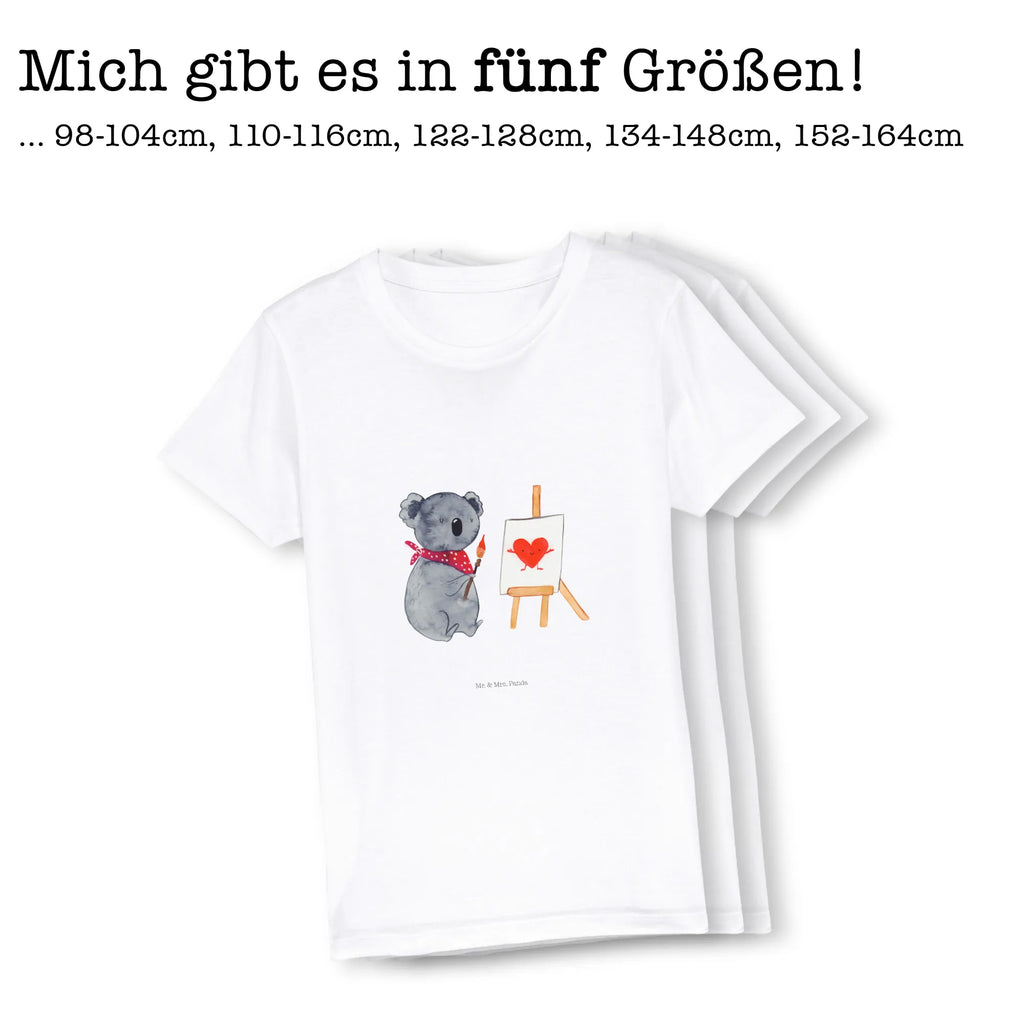 Organic Kinder T-Shirt Koala Künstler Kinder T-Shirt, Kinder T-Shirt Mädchen, Kinder T-Shirt Jungen, Koala, Koalabär, Liebe, Liebensbeweis, Liebesgeschenk, Gefühle, Künstler, zeichnen