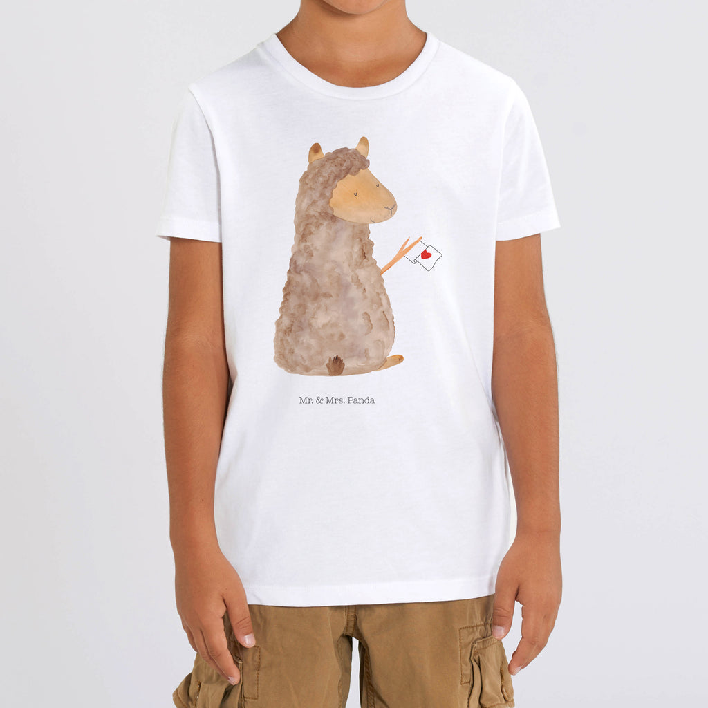 Organic Kinder T-Shirt Alpaka Fahne Kinder T-Shirt, Kinder T-Shirt Mädchen, Kinder T-Shirt Jungen, Alpaka, Lama, Alpakas, Lamas, Liebe