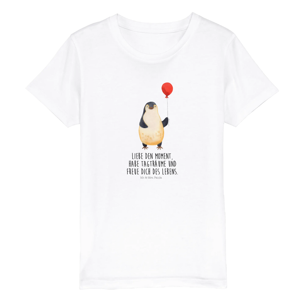 Organic Kinder T-Shirt Pinguin Luftballon Kinder T-Shirt, Kinder T-Shirt Mädchen, Kinder T-Shirt Jungen, Pinguin, Pinguine, Luftballon, Tagträume, Lebenslust, Geschenk Freundin, Geschenkidee, beste Freundin, Motivation, Neustart, neues Leben, Liebe, Glück