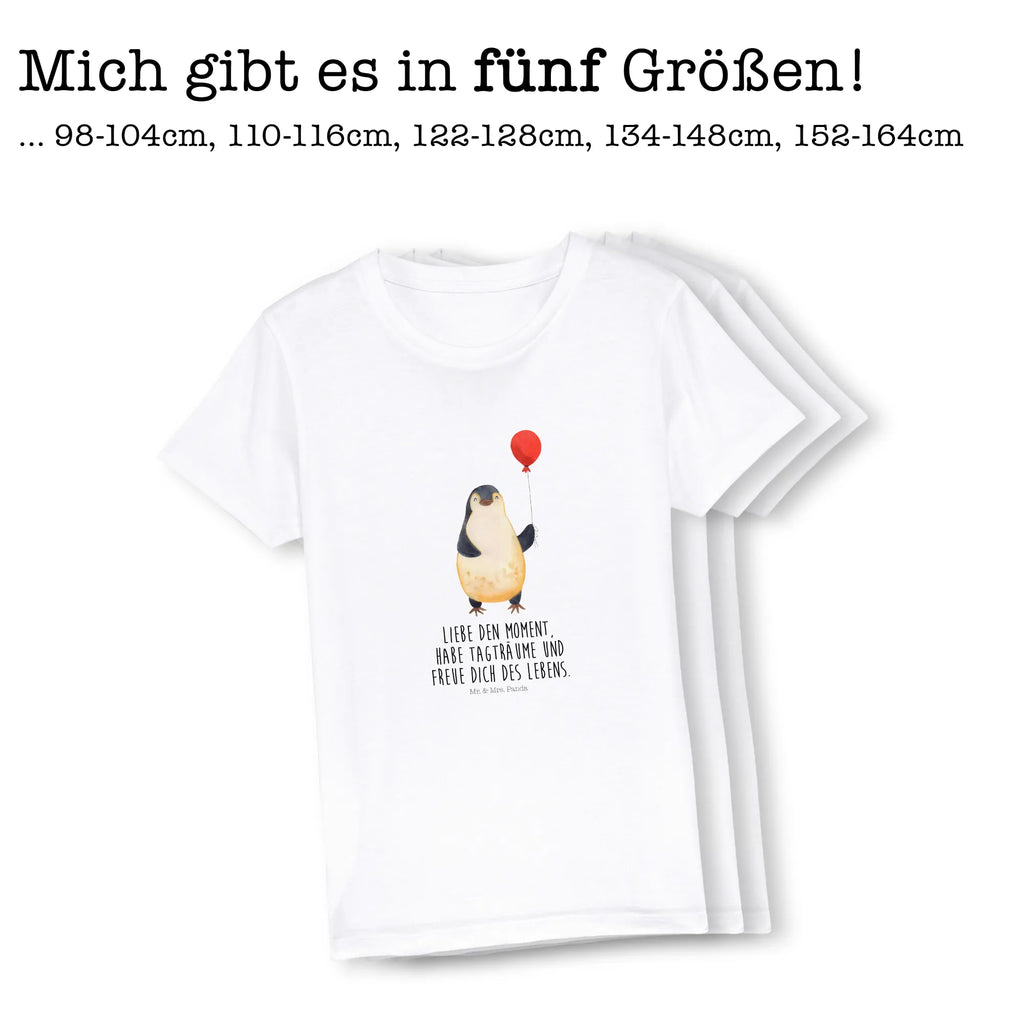 Organic Kinder T-Shirt Pinguin Luftballon Kinder T-Shirt, Kinder T-Shirt Mädchen, Kinder T-Shirt Jungen, Pinguin, Pinguine, Luftballon, Tagträume, Lebenslust, Geschenk Freundin, Geschenkidee, beste Freundin, Motivation, Neustart, neues Leben, Liebe, Glück