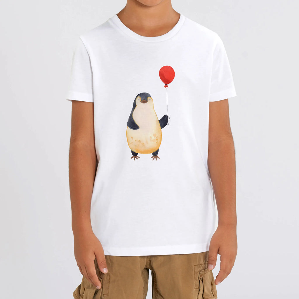 Organic Kinder T-Shirt Pinguin Luftballon Kinder T-Shirt, Kinder T-Shirt Mädchen, Kinder T-Shirt Jungen, Pinguin, Pinguine, Luftballon, Tagträume, Lebenslust, Geschenk Freundin, Geschenkidee, beste Freundin, Motivation, Neustart, neues Leben, Liebe, Glück