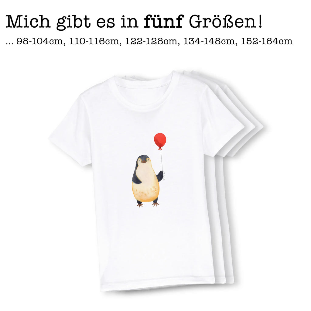 Organic Kinder T-Shirt Pinguin Luftballon Kinder T-Shirt, Kinder T-Shirt Mädchen, Kinder T-Shirt Jungen, Pinguin, Pinguine, Luftballon, Tagträume, Lebenslust, Geschenk Freundin, Geschenkidee, beste Freundin, Motivation, Neustart, neues Leben, Liebe, Glück