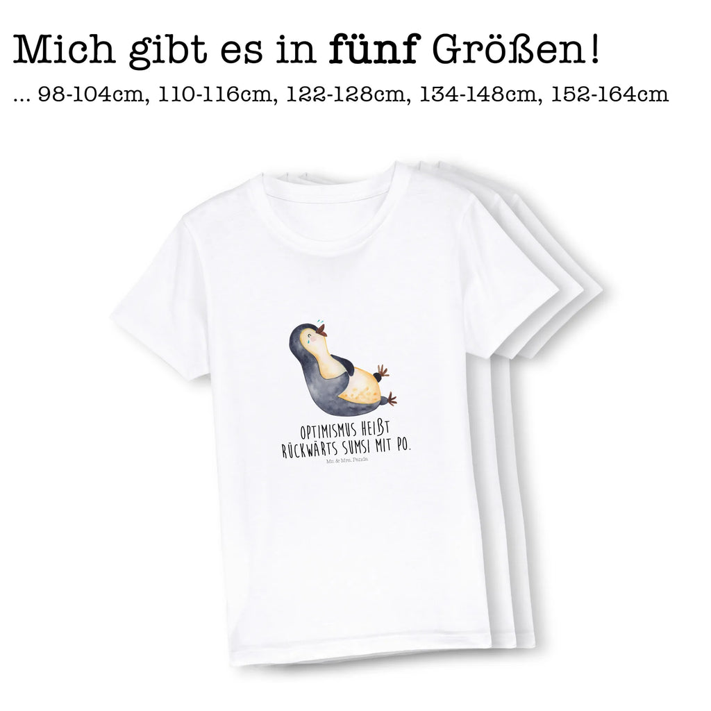 Organic Kinder T-Shirt Pinguin lachend Kinder T-Shirt, Kinder T-Shirt Mädchen, Kinder T-Shirt Jungen, Pinguin, Pinguine, lustiger Spruch, Optimismus, Fröhlich, Lachen, Humor, Fröhlichkeit